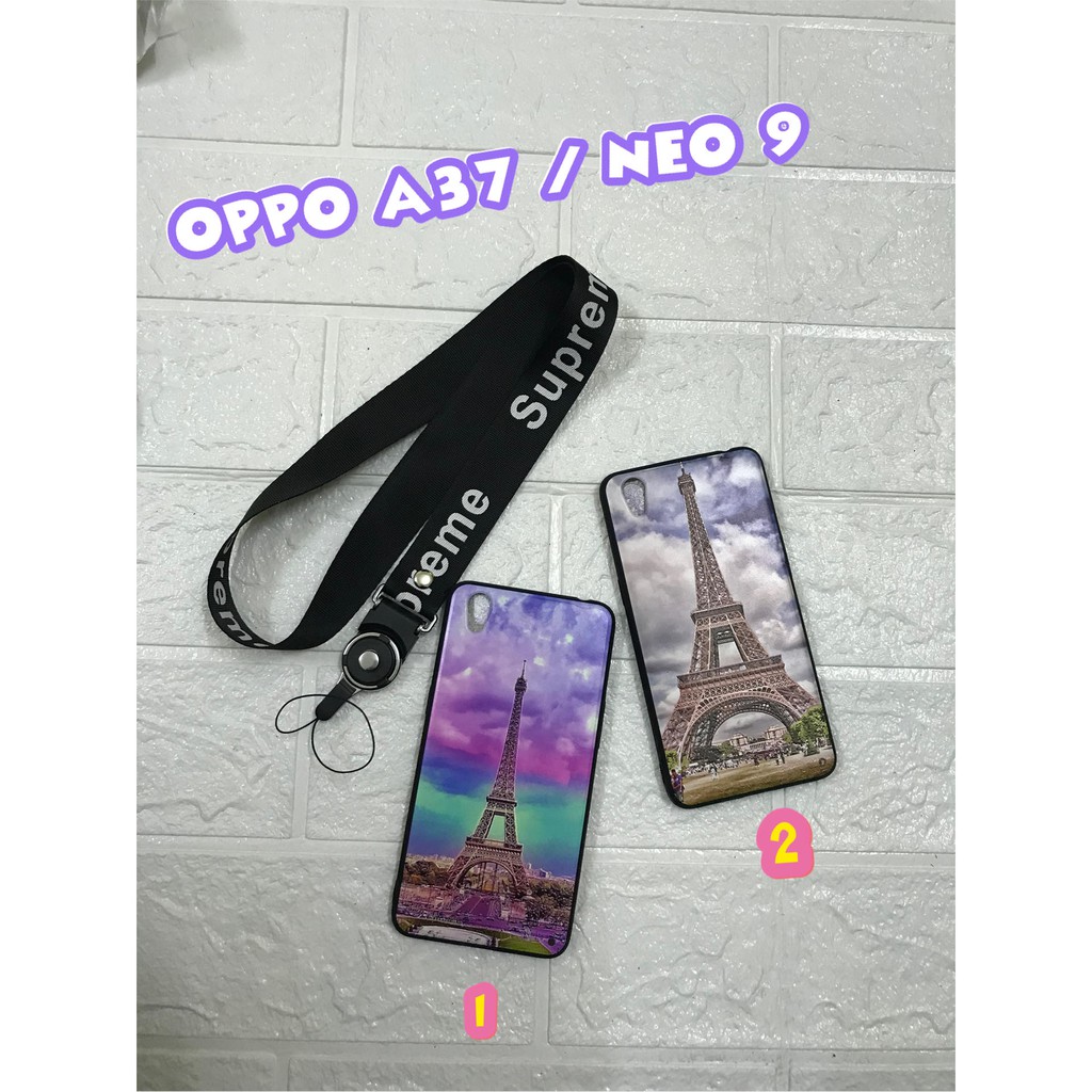 ỐP LƯNG THỜI TRANG OPPO A37/ NEO 9 TẶNG DÂY ĐEO