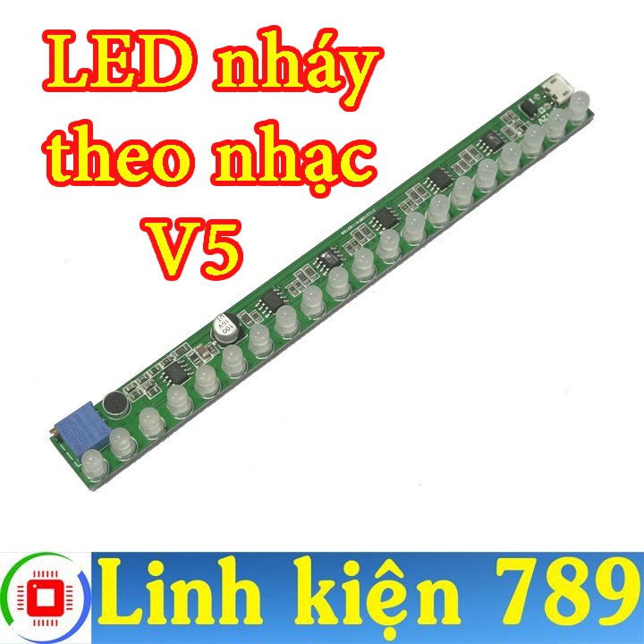 Mạch LED nháy theo nhạc V5 20 LED - Linh Kiện 789