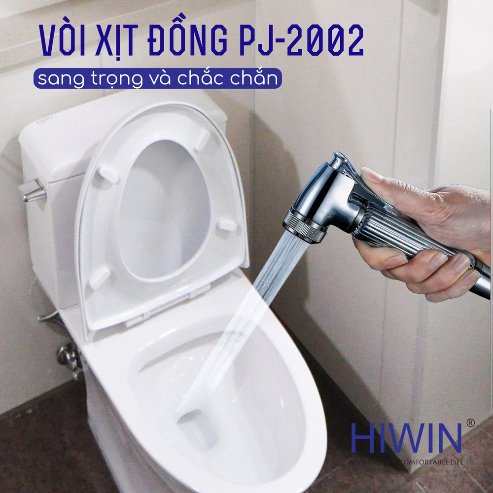 Bộ vòi xịt vệ sinh đa năng đồng mạ crom Hiwin PJF-2002