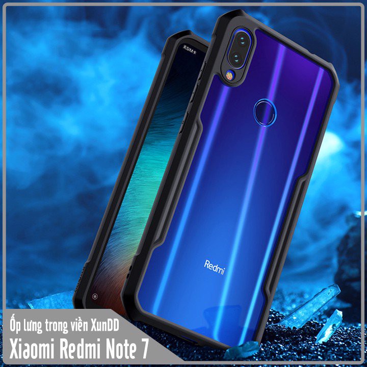 Ốp lưng Xiaomi Redmi Note 7 trong viền nhựa dẻo XunDD