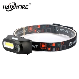 Haixnfire HP40  Đèn pha đeo đầumini cắm trại/câu cá ngoài trời di động XPE + COB sạc USB