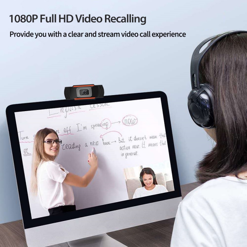 Webcam Full Hd 1080p Tích Hợp Micro Cắm Usb Cho Máy Tính Để Bàn