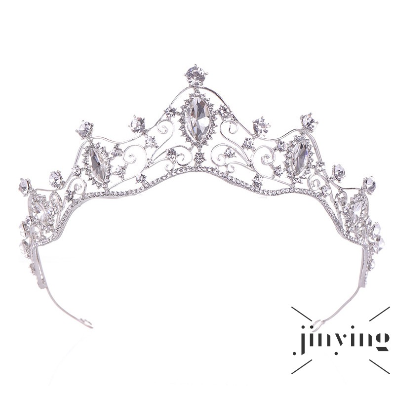 GETNOIVAS Vương miện công chúa cài tóc cô dâu đính đá sang trọng