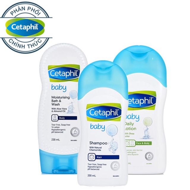 Dầu gội làm sạch da đầu nhạy cảm Cetaphil Baby Shampoo 200ml Date 04/2023