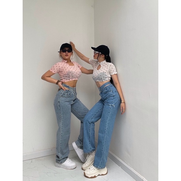 QUẦN JEANS HAI ĐAI LƯNG C2136