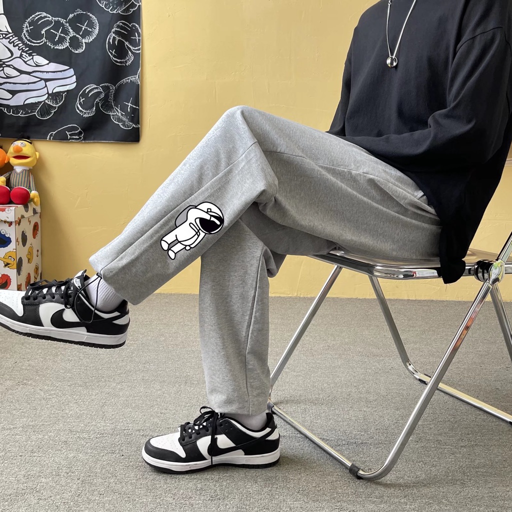 Quần dài lụa lạnh mỏng kiểu dáng xếp nếp phong cách Hàn Quốc thời trang dành cho nam M-5XL phi hành gia Nasa