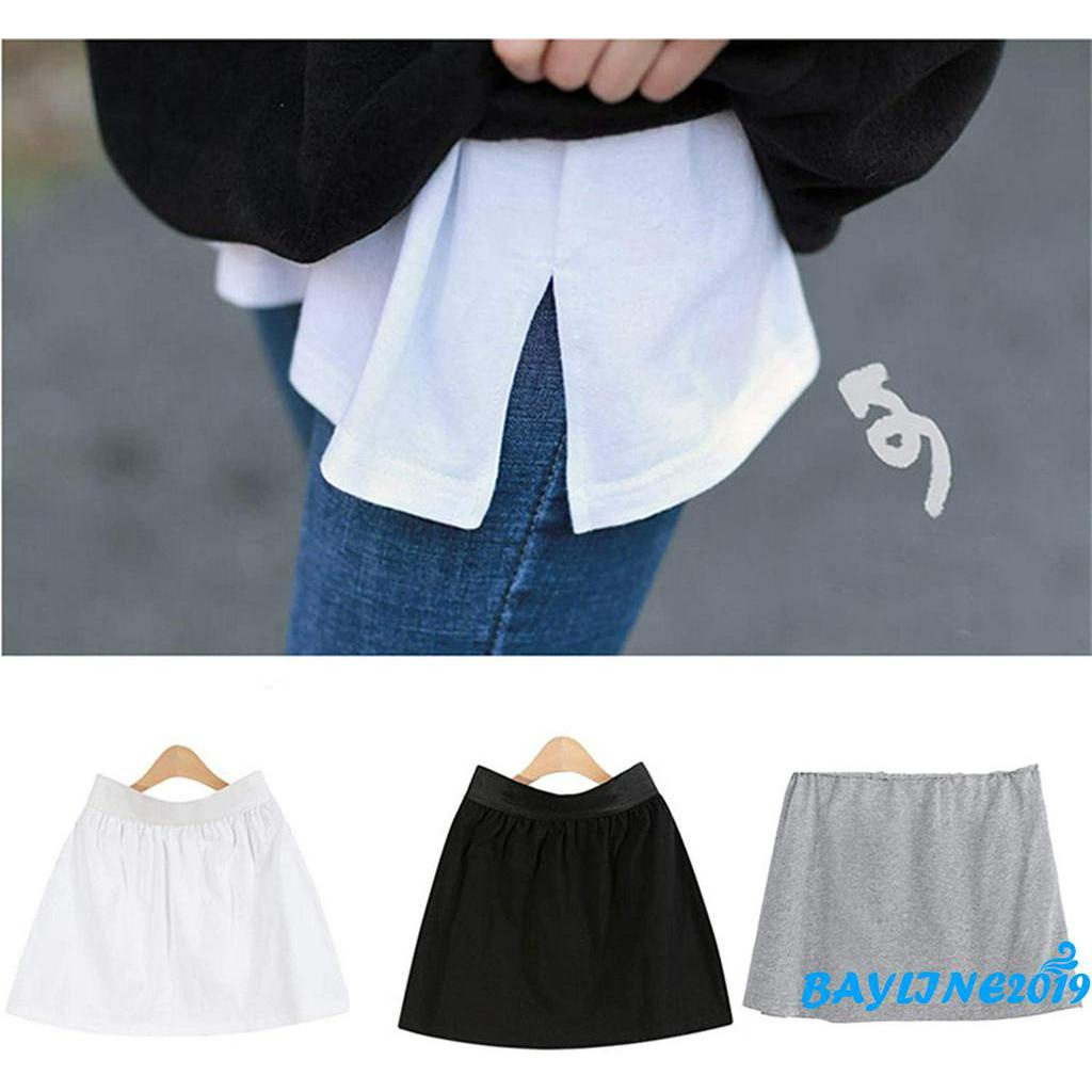 Phụ kiện chân váy giả áo thun mặc trong áo hoodie để che mông năng động cho nữ