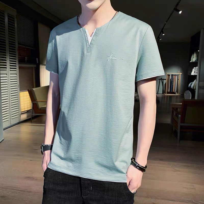 Áo Thun Nam Phối Chữ Ngực Nhiều Màu Nhiều Size Thời Trang 4YOUNG LV12 | BigBuy360 - bigbuy360.vn