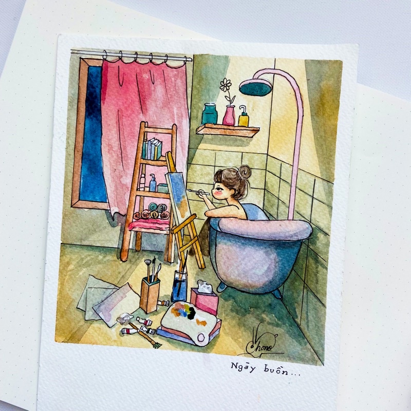 Tranh in Chill  - Tranh trang trí góc học tập làm việc