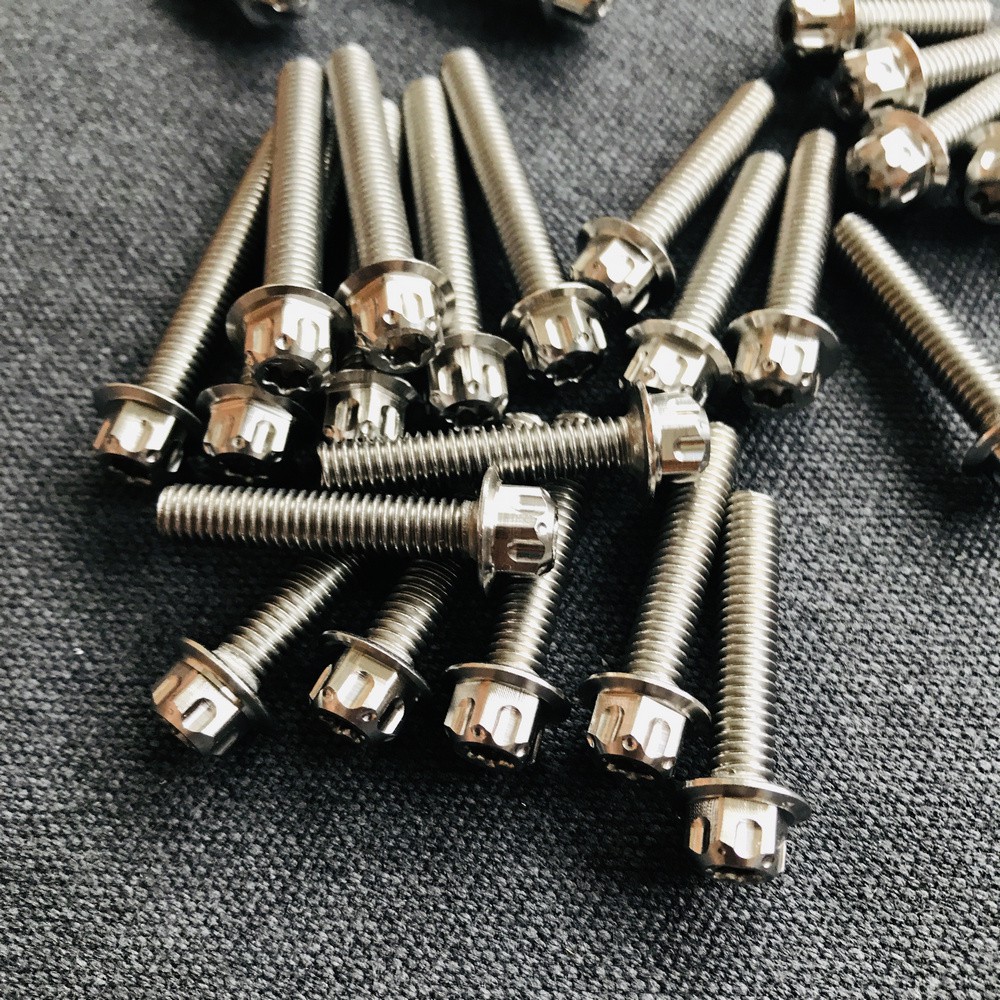 (FULL INOX) Bộ ốc lốc máy INOX kiểu SALAYA gắn xe SATRIA, RAIDER