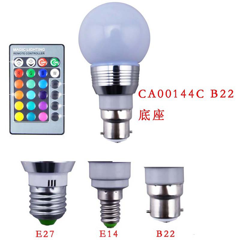 Bộ bóng đèn LED RGB đổi màu&lt;br&gt;kèm điều khiển từ xa