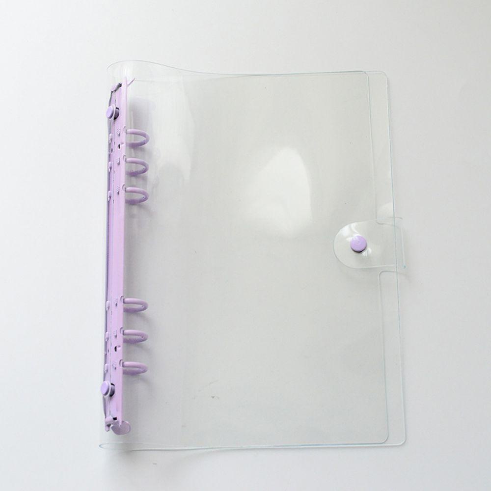 AUGUSTINE Vỏ Bọc Sổ Tay 6 Lỗ Bằng PVC Mềm Chống Nước Phong Cách Hàn Quốc