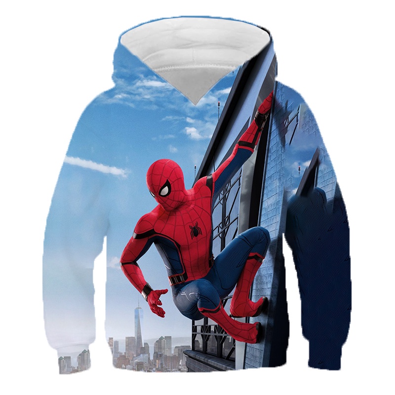Áo hoodie Tay Dài In Hình Người Nhện Thời Trang Mùa Hè 2022 Dành Cho Bé Trai
