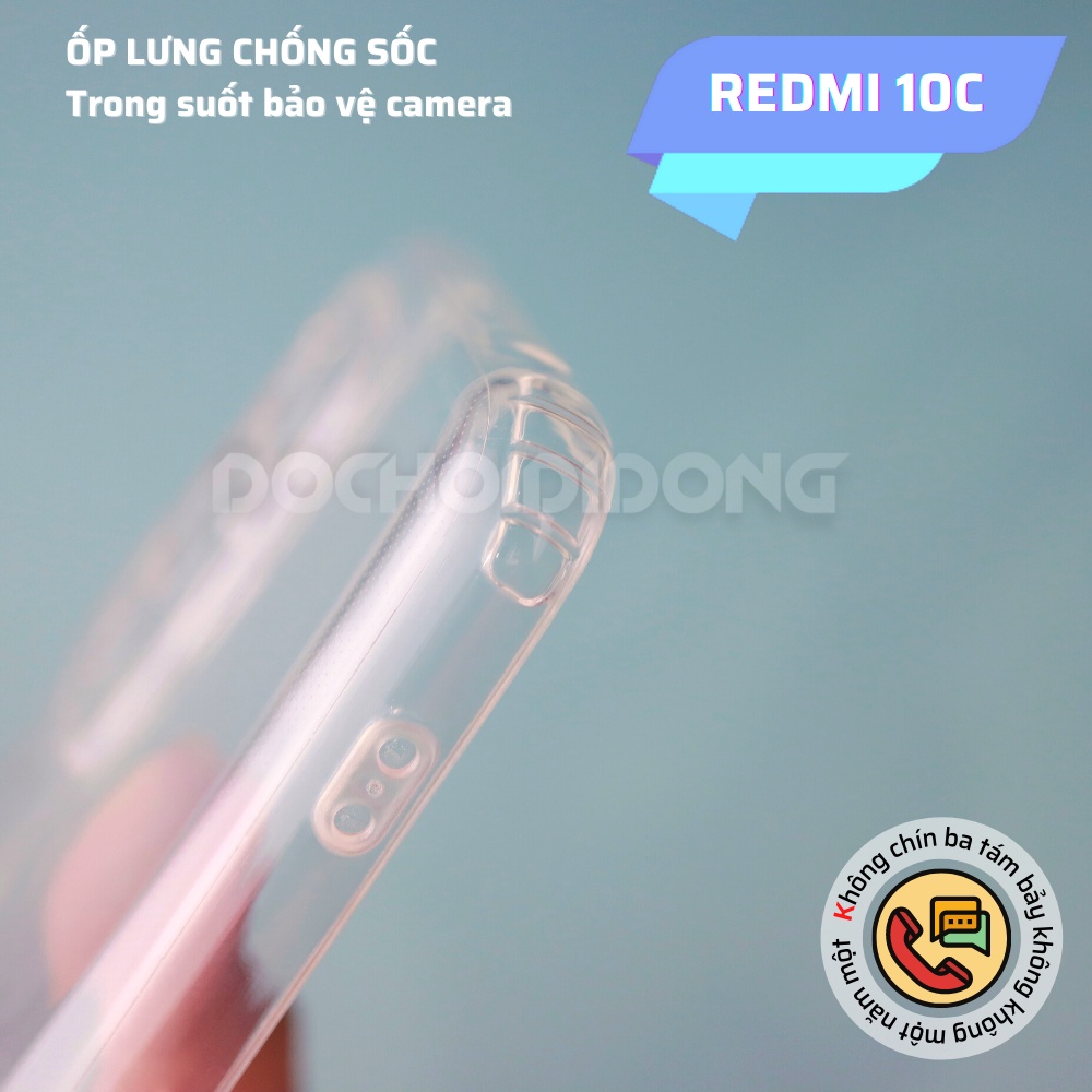 Ốp Lưng Dẻo Trong Suốt Cho Xiaomi Redmi 10C Chống Sốc Bảo Vệ Camera