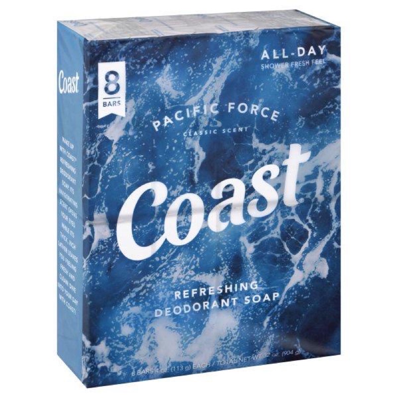 [Lốc 8 cục] Xà bông Coast 904g của Mỹ