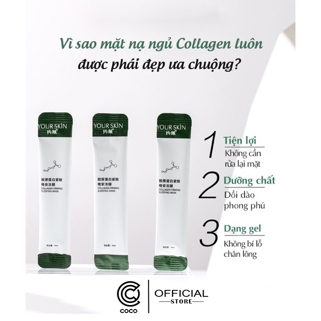 Mặt nạ ngủ 🍅FREESHIP🍅 thạch collagen yanjiayi