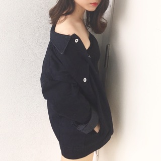 Áo khoác bò Denim Jacket  ĐEN