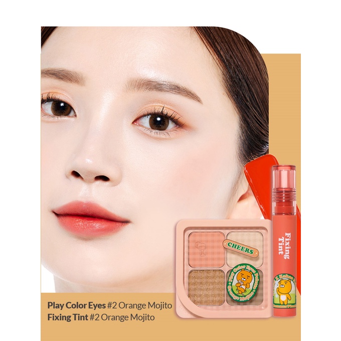 [Hàng Mới] Set ưu đãi bảng mắt 4 màu và son tặng ví cầm tay Etude Play Color Eyes và Fixing Tint phiên bản Kakao Friends