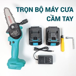 Máy cưa xích cầm tay mini dùng pin Makita 48V - Tặng kèm 2 pin sạc