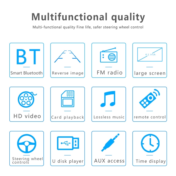 Bộ máy mp5 radio HD 4022D Bluetooth với camera sau màn hình 4.1 inch dành cho xe hơi | BigBuy360 - bigbuy360.vn