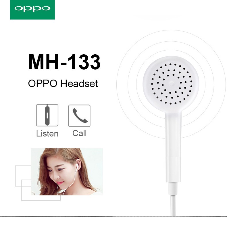 Tai nghe nhét tai chính hãng chất lượng cao cho điện thoại Oppo R9 R9S R11 F9 F7 A5S