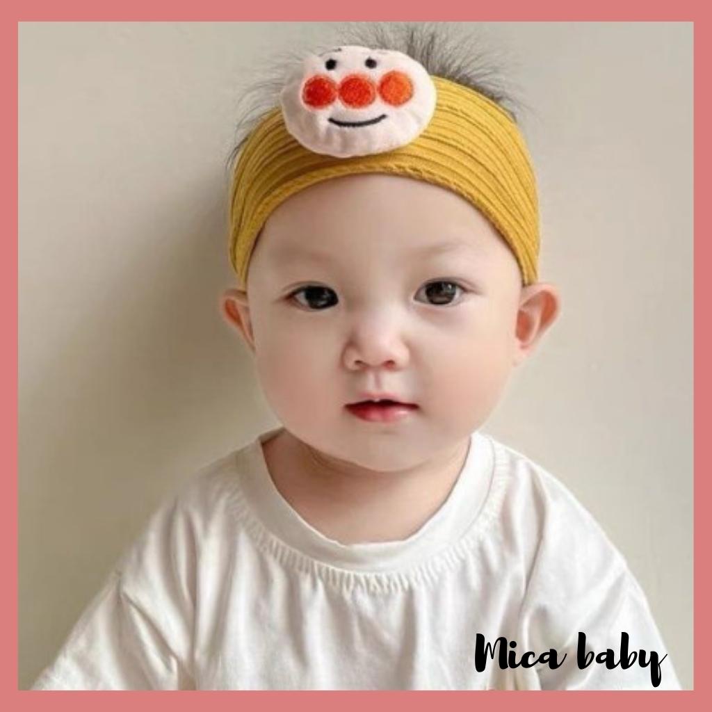 Băng đô cho bé bản to chất thun gân đính chú hề dễ thương cho bé BD70 Mica baby