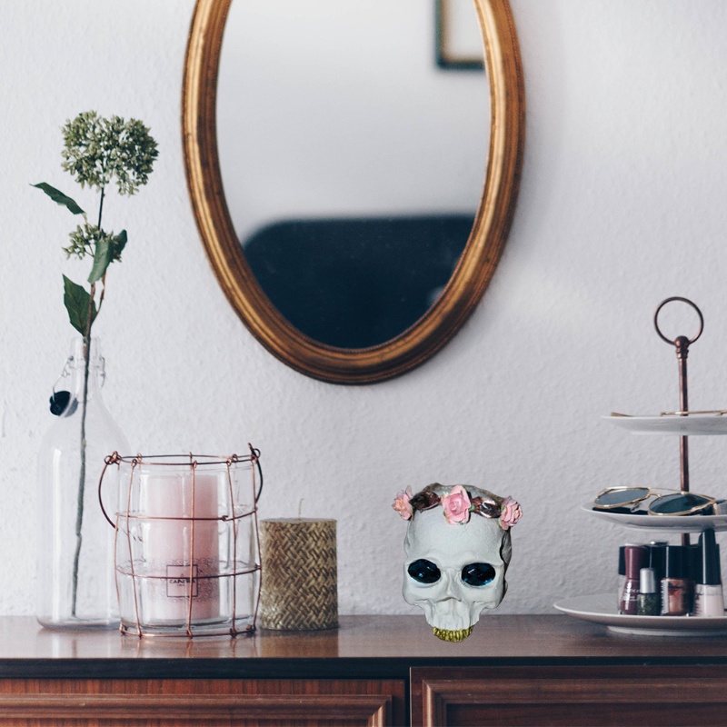 Khuôn Làm Nến Hình Đầu Lâu Phong Cách Âu Mỹ Cổ Điển Trang Trí Nhà Cửa