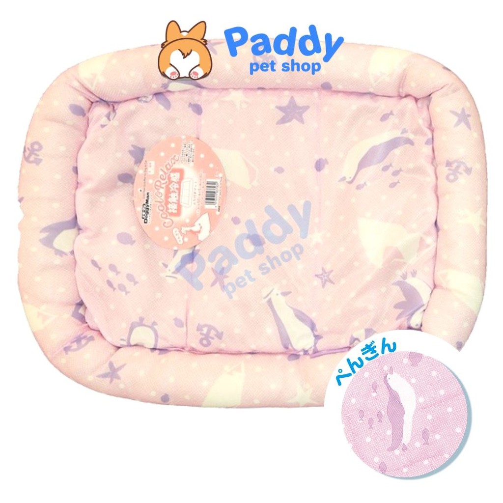 Nệm Giường Cho Chó Mèo Oval Vải Lạnh Hạ Nhiệt DoggyMan