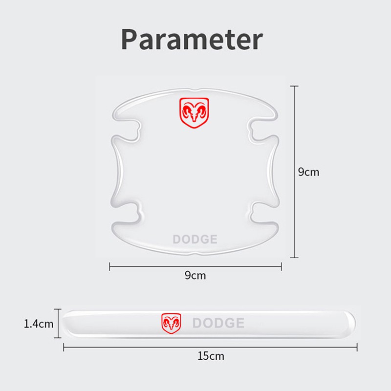 Miếng Dán Tay Nắm Cửa Gương Chiếu Hậu Chống Va Chạm Chống Trầy Cho Xe Hơi Dodge Caravan Charger Dakota