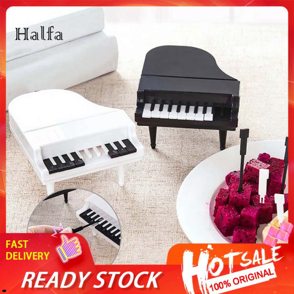 Set 9 Nĩa Ăn Trái Cây Hình Đàn Piano Độc Đáo