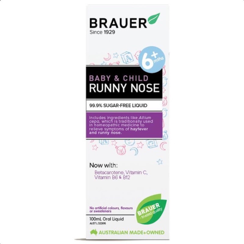 siro cho bé bị sổ Mũi Brauer Runny Nose chảy mũi