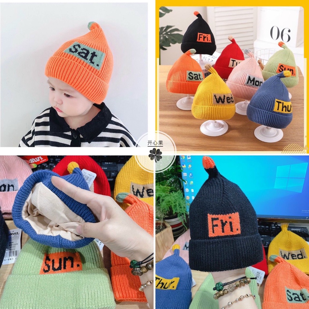 Mũ len cao cấp cho bé trai bé gái