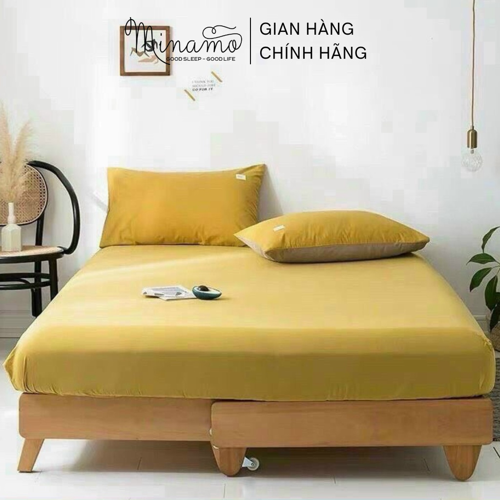 Bộ vỏ ga gối Cotton Đũi Minamo đủ kích thước, siêu mềm mịn, an toàn cho da - A02