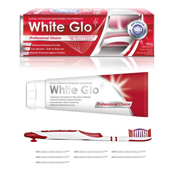 [HÀNG CHÍNH HÃNG] Kem Đánh Răng Làm Trắng Sáng Răng White Glo Professional Choice 150g