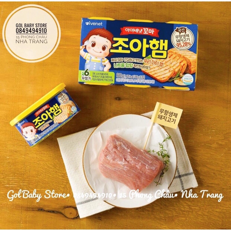 Thịt heo hộp Spam Ivenet