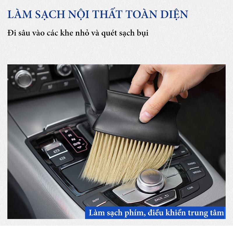 Chổi Cọ Vệ Sinh Nội Thất Ô Tô , Bàn Chải Phủi Bụi Khe Cửa Gió Điều Hoà Tiện Lợi CarZone.Top
