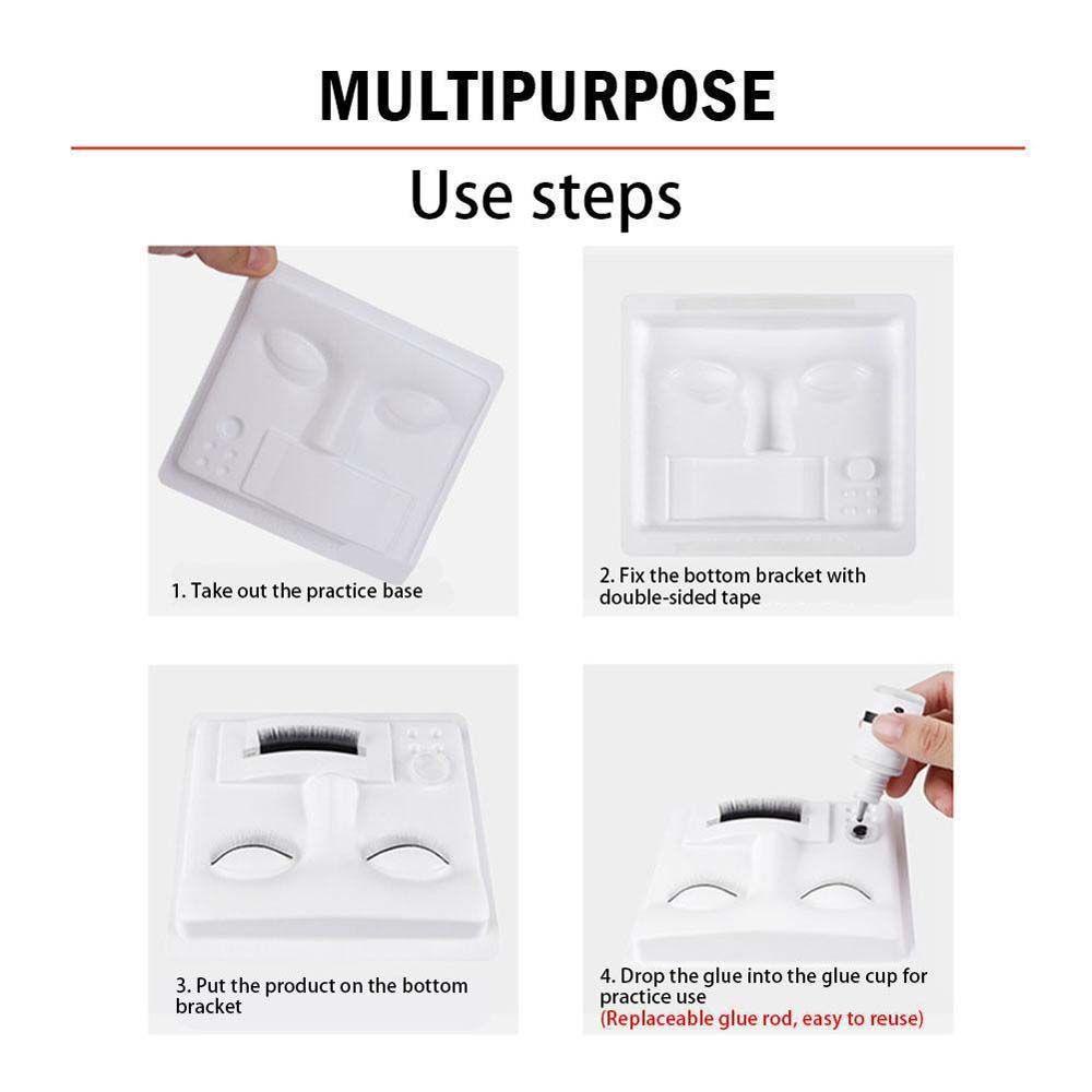 OCEANMAP Giá Đỡ Lông Mi Giả Màu Trắng Chuyên Dụng Cho Thực Hành Nối Mi