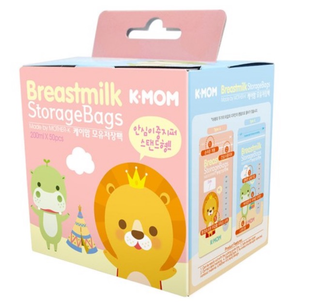 [Mã FMCG8 giảm 8% đơn 500K] Túi trữ sữa Hàn Quốc K-Mom 200ml (20c,50c,100c)