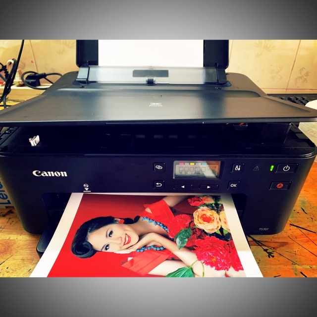 Bộ tiếp mực ngoài máy in canon TS707 màu chuẩn