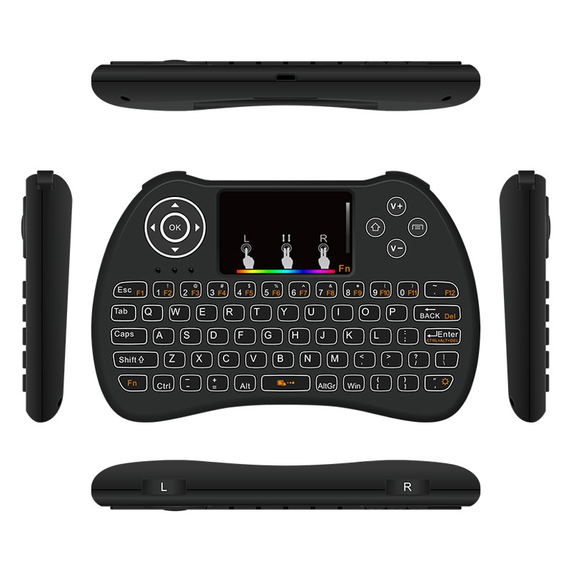Bàn phím kiêm chuột bay UKB500 PRO, có đèn Led nền  Dành cho Android TV box, Smart TV, Laptop