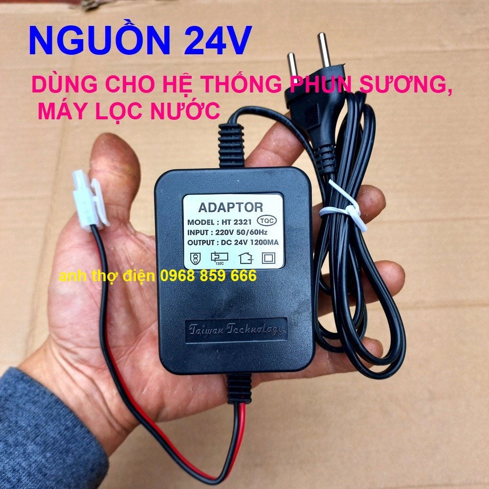 Bộ Bơm tăng áp 24v Grand Forest GFP 50 + nguồn 24v - dùng cho máy lọc nước RO và dàn phun sương