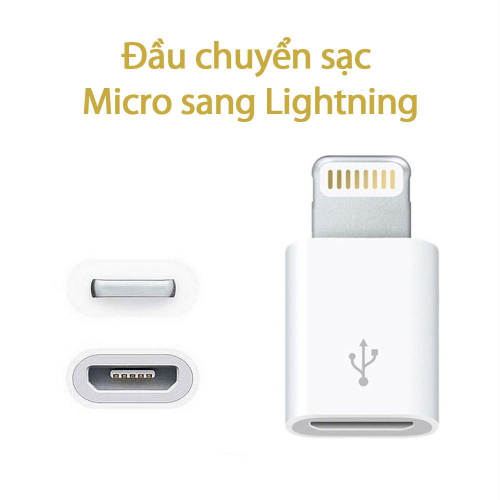 Đầu Chuyển Cổng Micro USB sang Lightning dùng cho iphone - Đầu chuyển micro Usb sang Lightning Iphone các loại