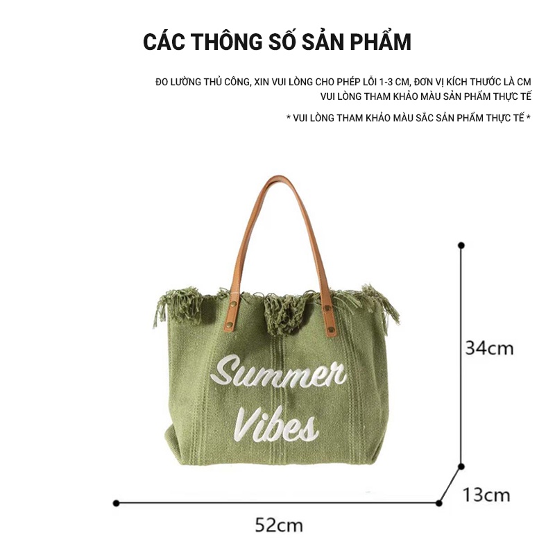 Túi Xách Lớn Gắn Tua Rua ❤️FREESHIP❤️Túi tote vải đeo vai phong cách Hàn Quốc canvas bag giá rẻ đẹp đi học (sỉ hot)