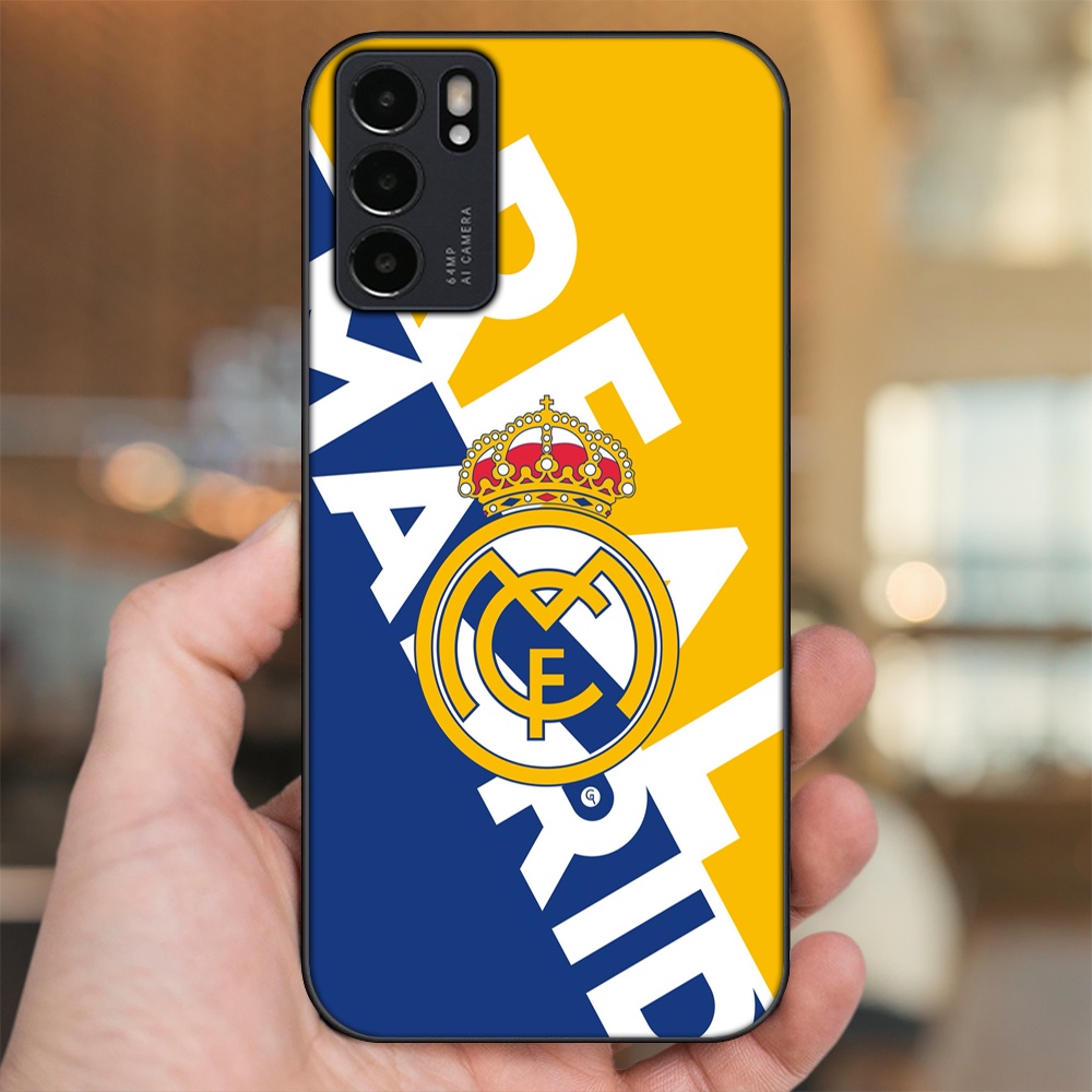 Ốp lưng Oppo Reno 6 5G viền đen in hình Real Madrid