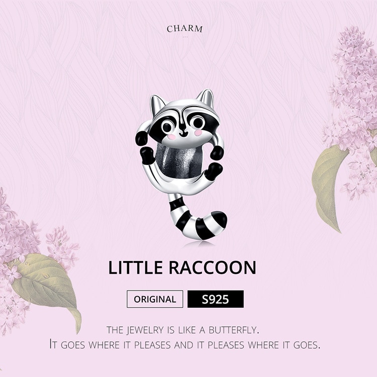 Hạt Trang Sức Bamoer BSC403 Bạc 925 Thật Chính Hãng Hình Gấu Mèo Dễ Thương
