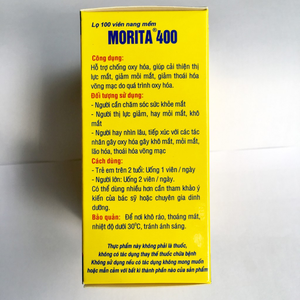 Dầu gấc Morita 400mg lọ 100 viên