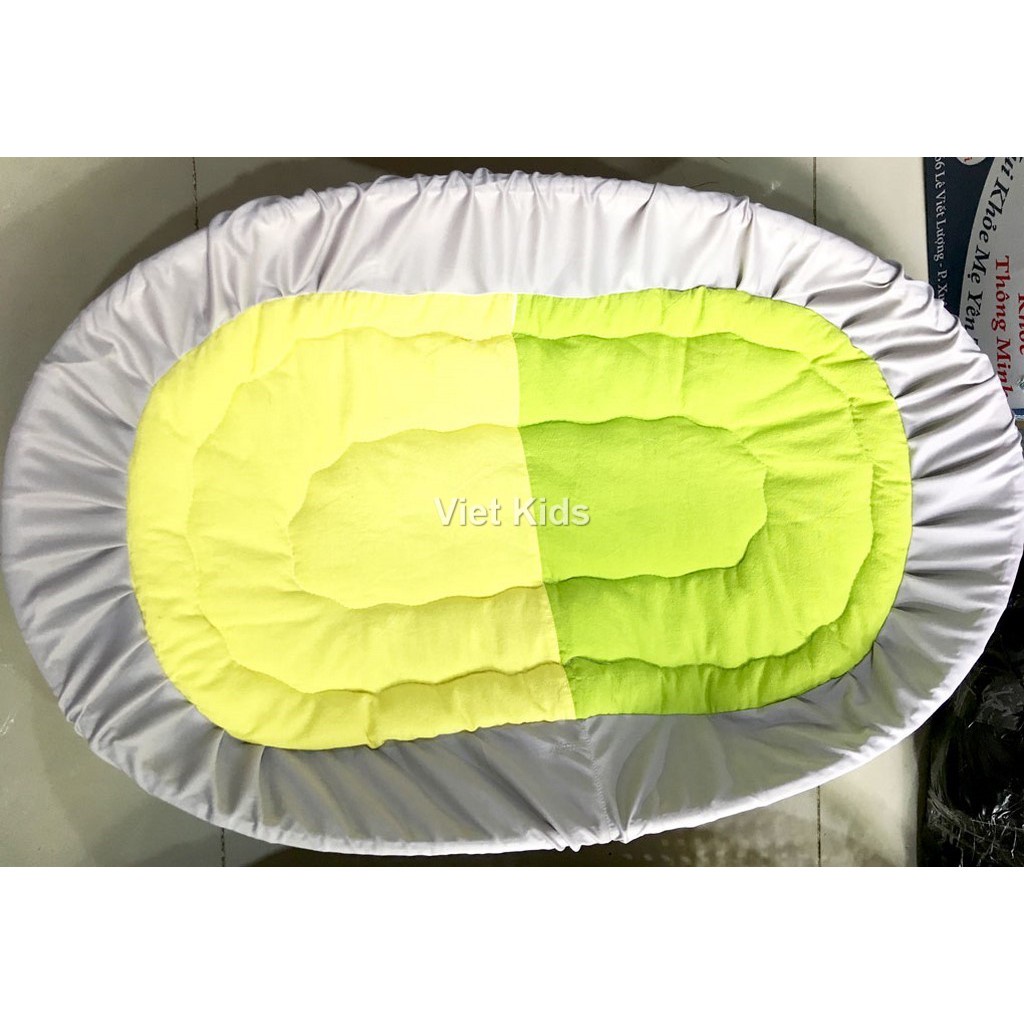 Nôi tre hun khói S3 90cm và nệm lót cara trơn màu