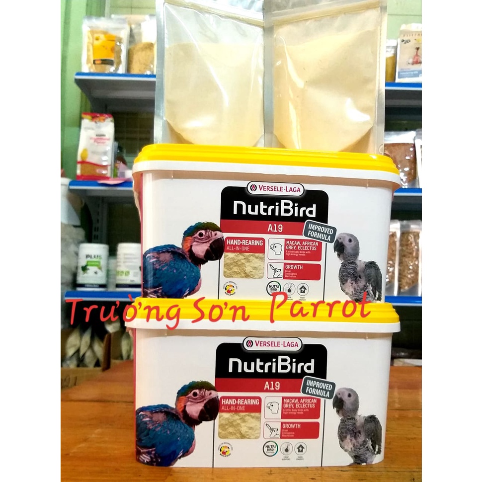200g bột A19 NẮP VÀNG - TRẮNG đút cho chim non của NUTRI BIRD date mới nhất