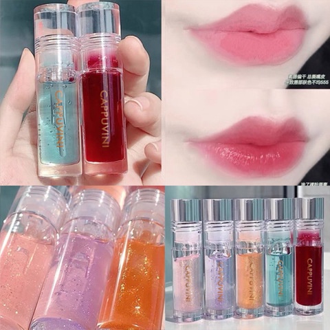 (Hàng Mới Về)Set 3 Son Bóng Nhũ Tinh Chất Mật Ong Dưỡng Môi CAPPUVINI Starry Crystal Lip Honey