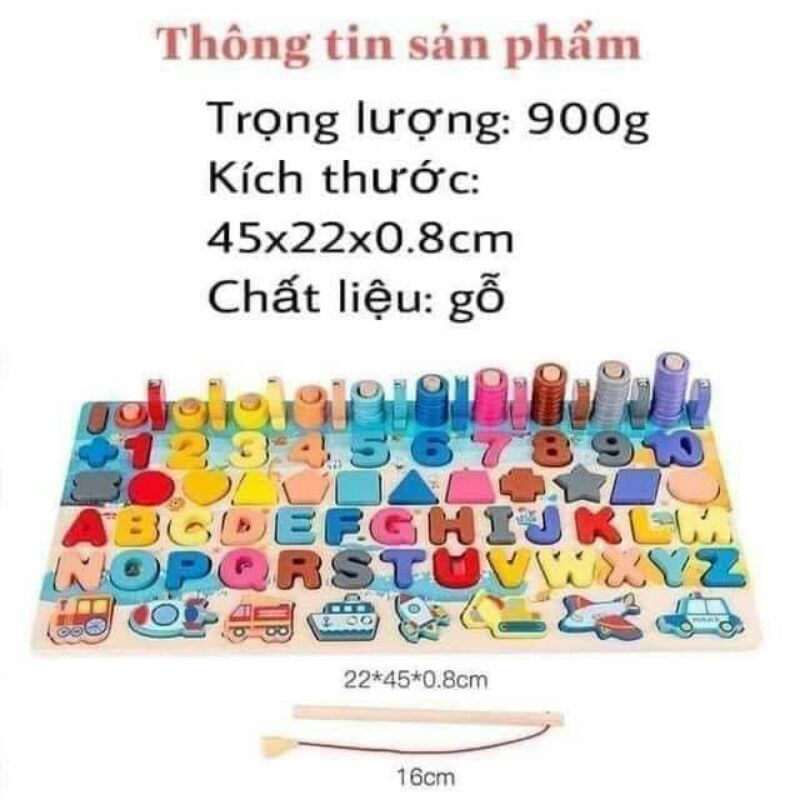Đồ Chơi Câu Cá 7IN1 Và Câu Cá 8in1 Học Số Học Chữ Học Hình Kèm Câu Cá Năm Châm